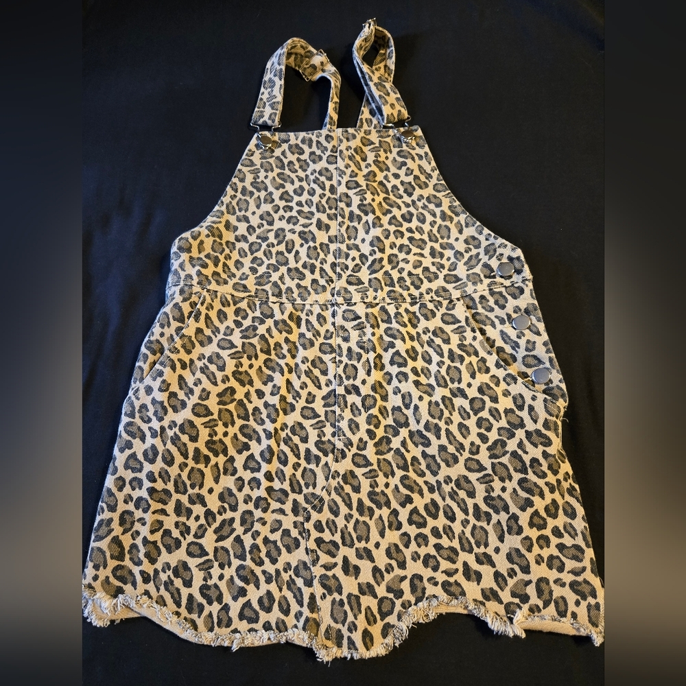 Leopard Print Jean Dress Entro Size S